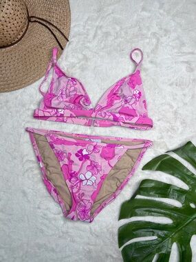 Lilly Pulitzer Grrranium Bermuda Pink Panther Bikini Set Size 8